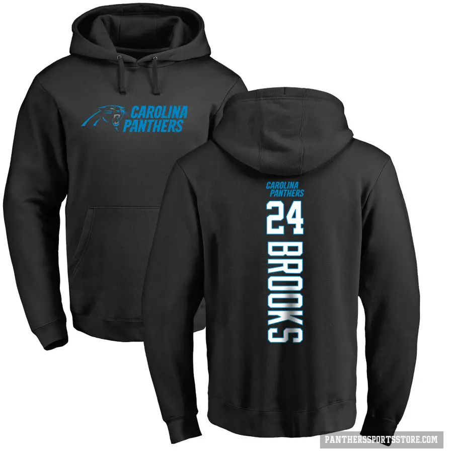 Men's ＃24 Jonathon Brooks Carolina Panthers Black Pro Line Backer Pullover Hoodie