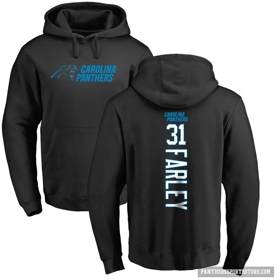 Men's ＃31 Caleb Farley Carolina Panthers Black Pro Line Backer Pullover Hoodie