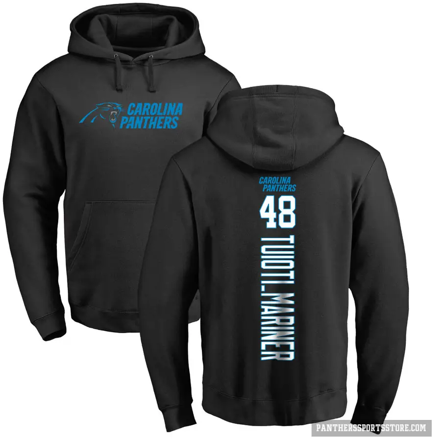 Men's ＃48 Jacob Tuioti-Mariner Carolina Panthers Black Pro Line Backer Pullover Hoodie