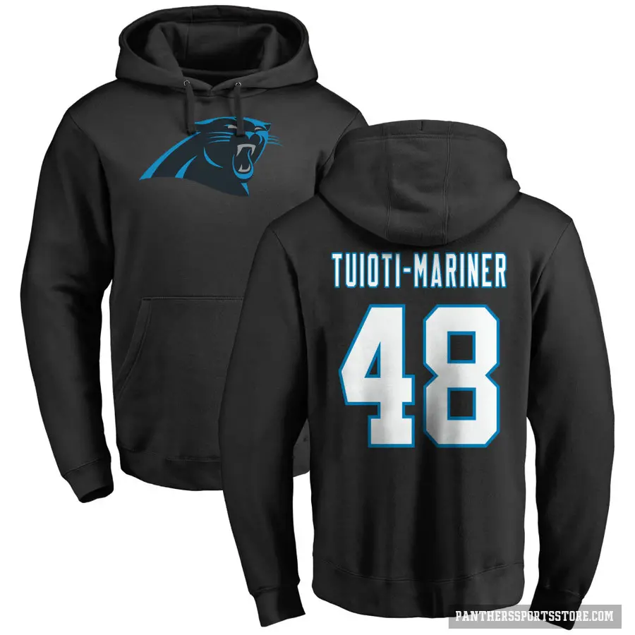 Men's ＃48 Jacob Tuioti-Mariner Carolina Panthers Black Pro Line Logo Pullover Hoodie